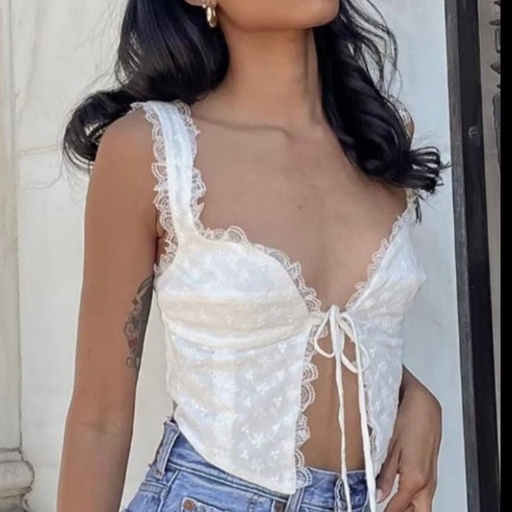Lace tie top - Read description.